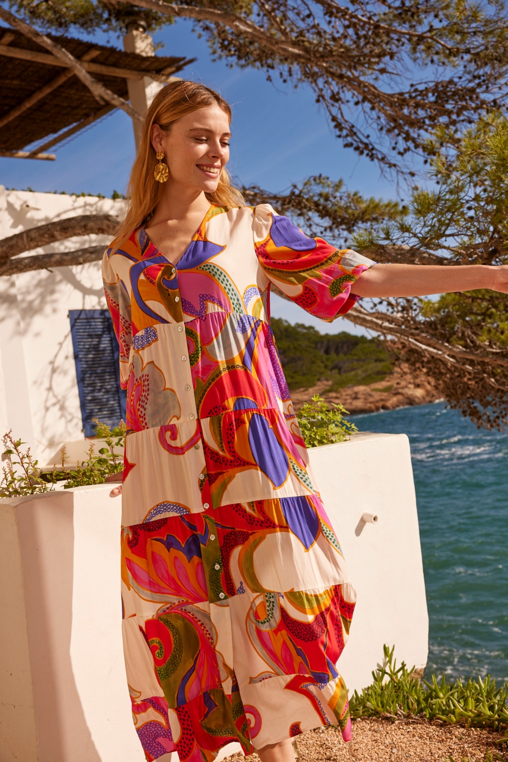 Vestido Fluido Estampado 1