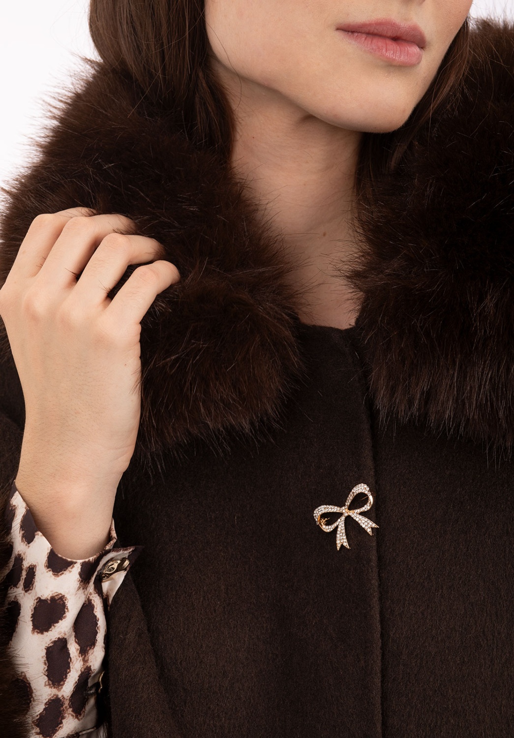 Brown Poncho-Style Cape 4
