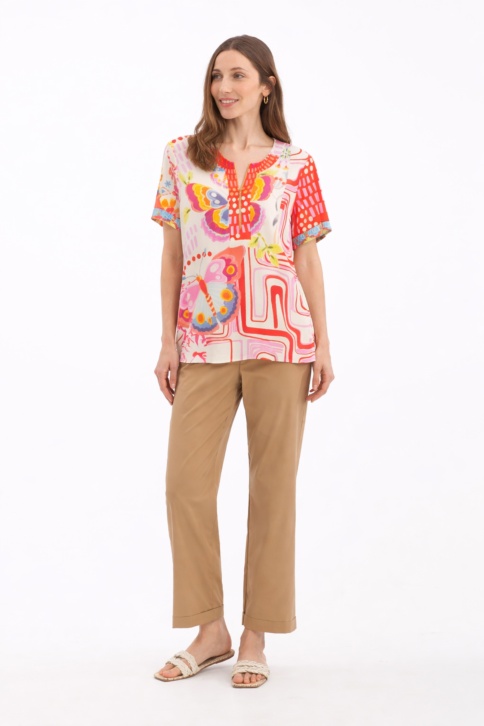 Camiseta Estampado Patch Rojo