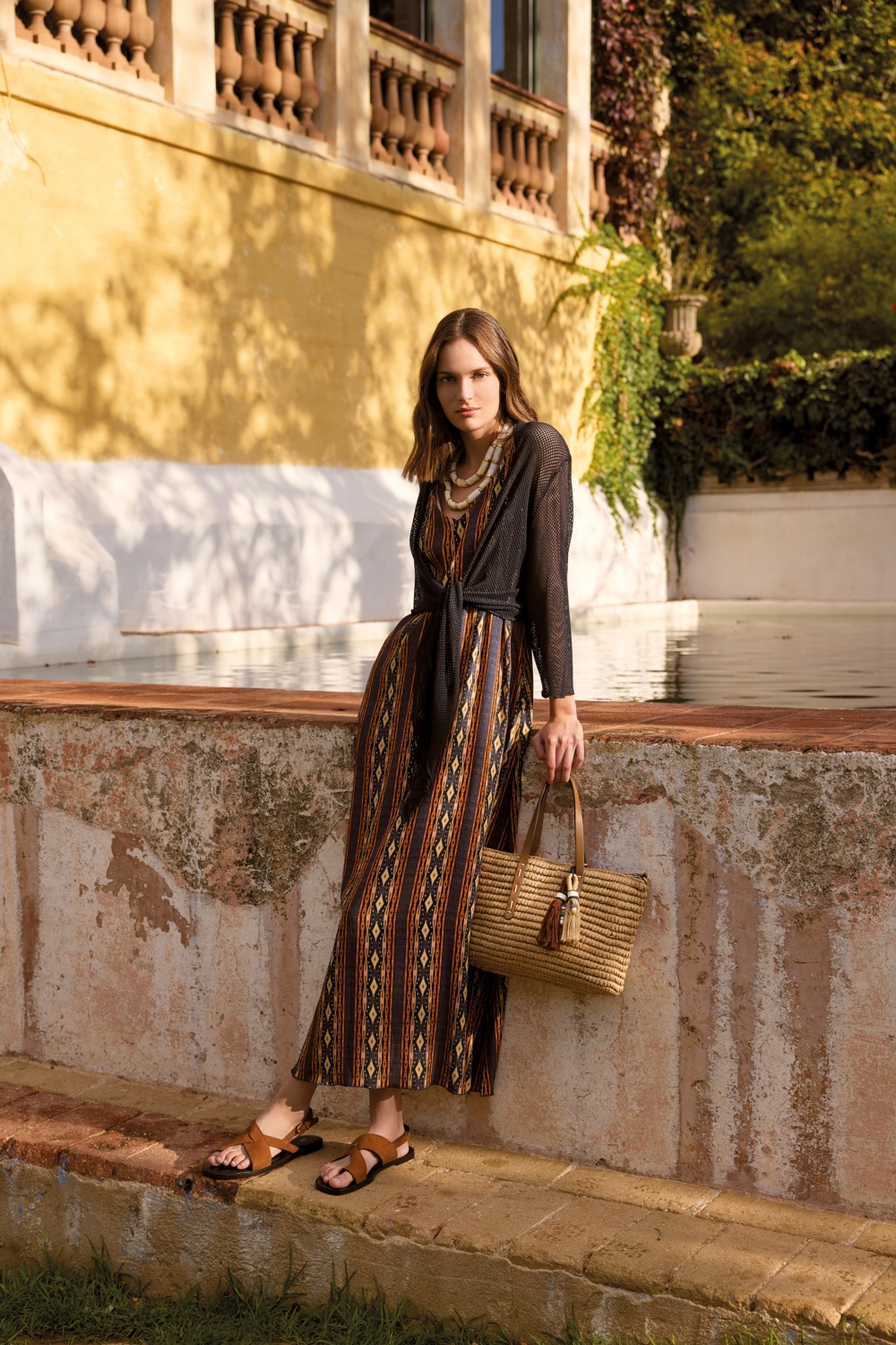 Vestido Estampado con tirantes