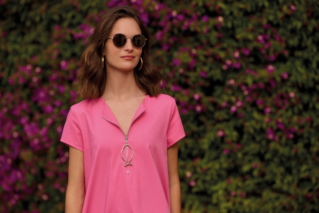 Vestido Camisero Liso Rosa Claro 5