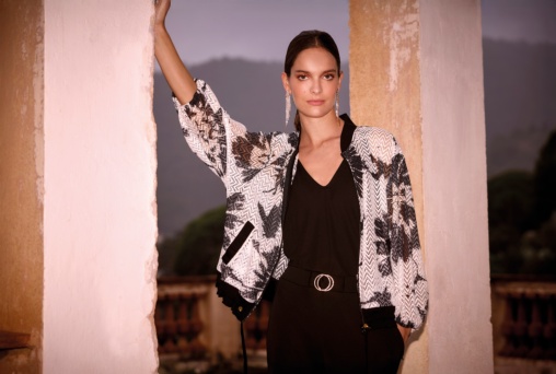 Chaqueta - Bomber Blanco Y Negro