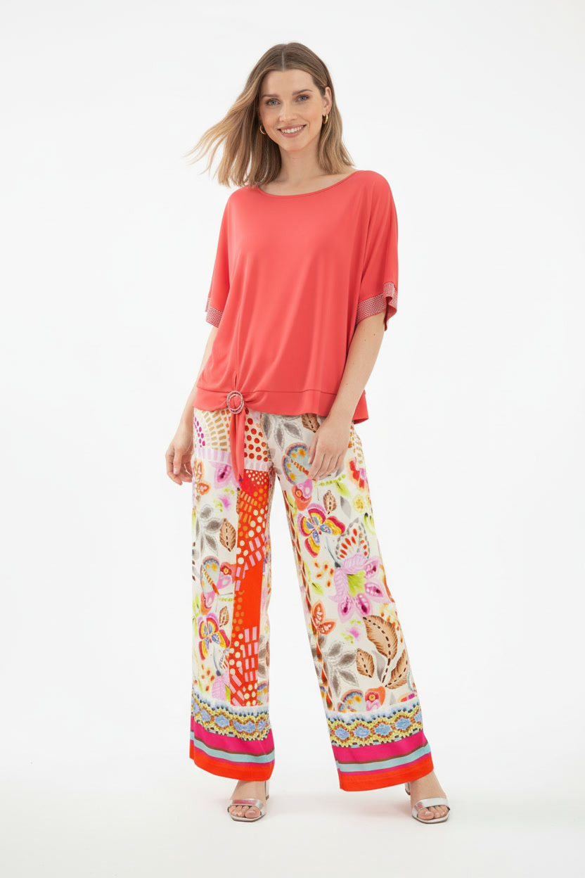 Pantalón Estampado Patch Rojo