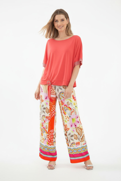 Pantalón Estampado Patch Rojo