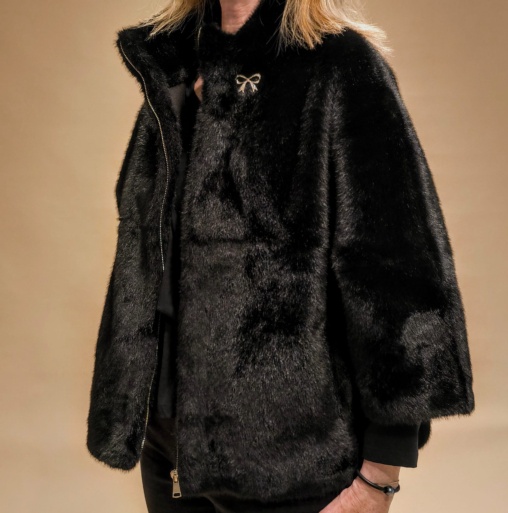 Black fur jacket