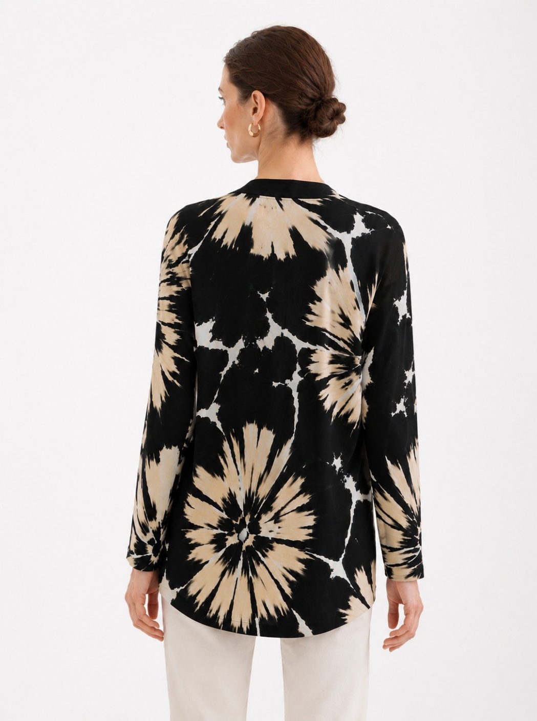 Twin-set Floral blanco y negro 1