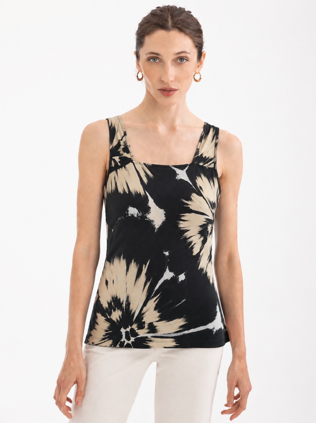 Twin-set Floral blanco y negro 3