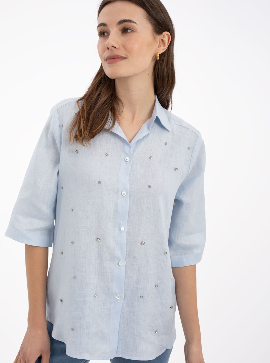  Blusa Lino Celeste 1