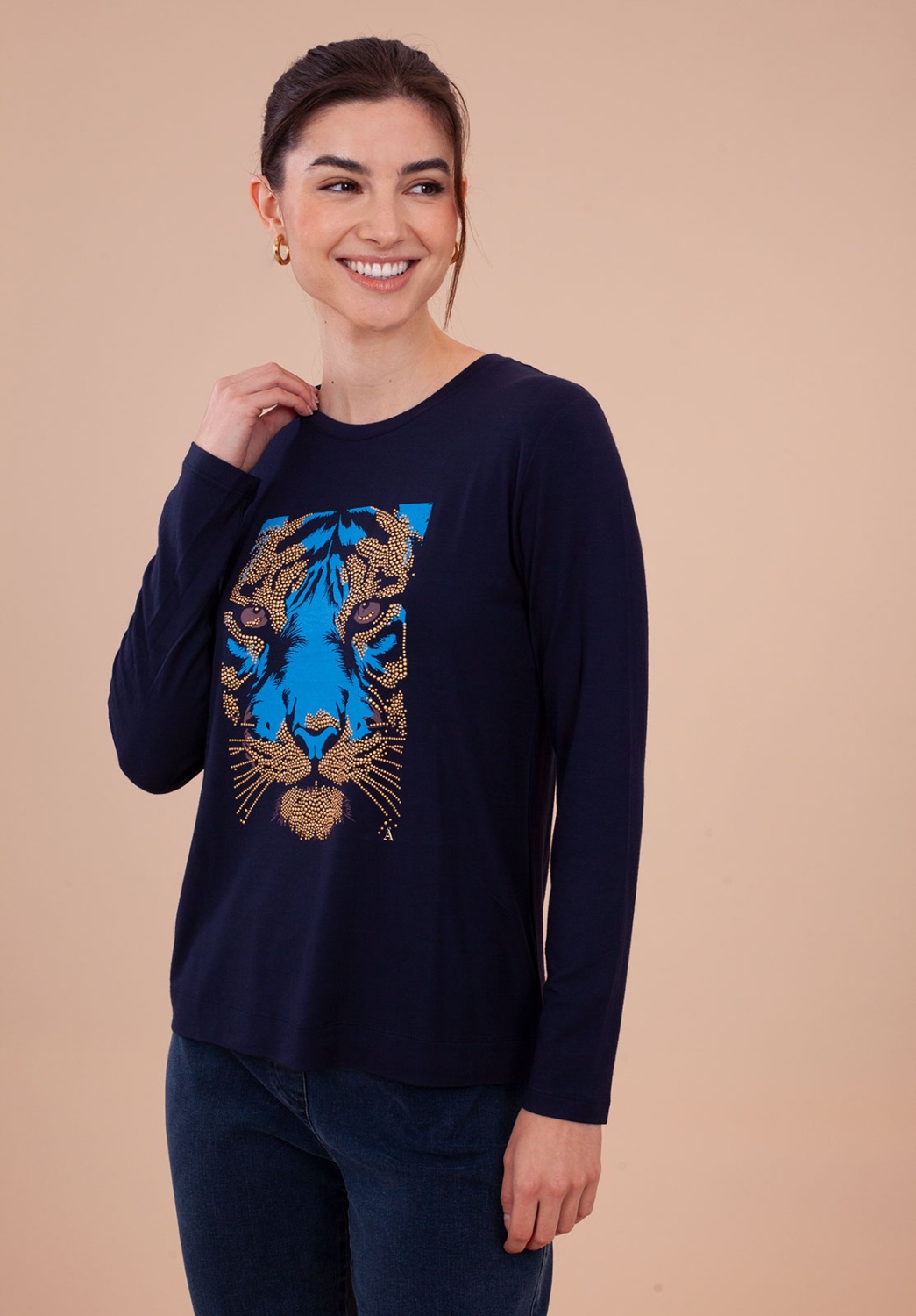 Camiseta Tigre Azul Marino