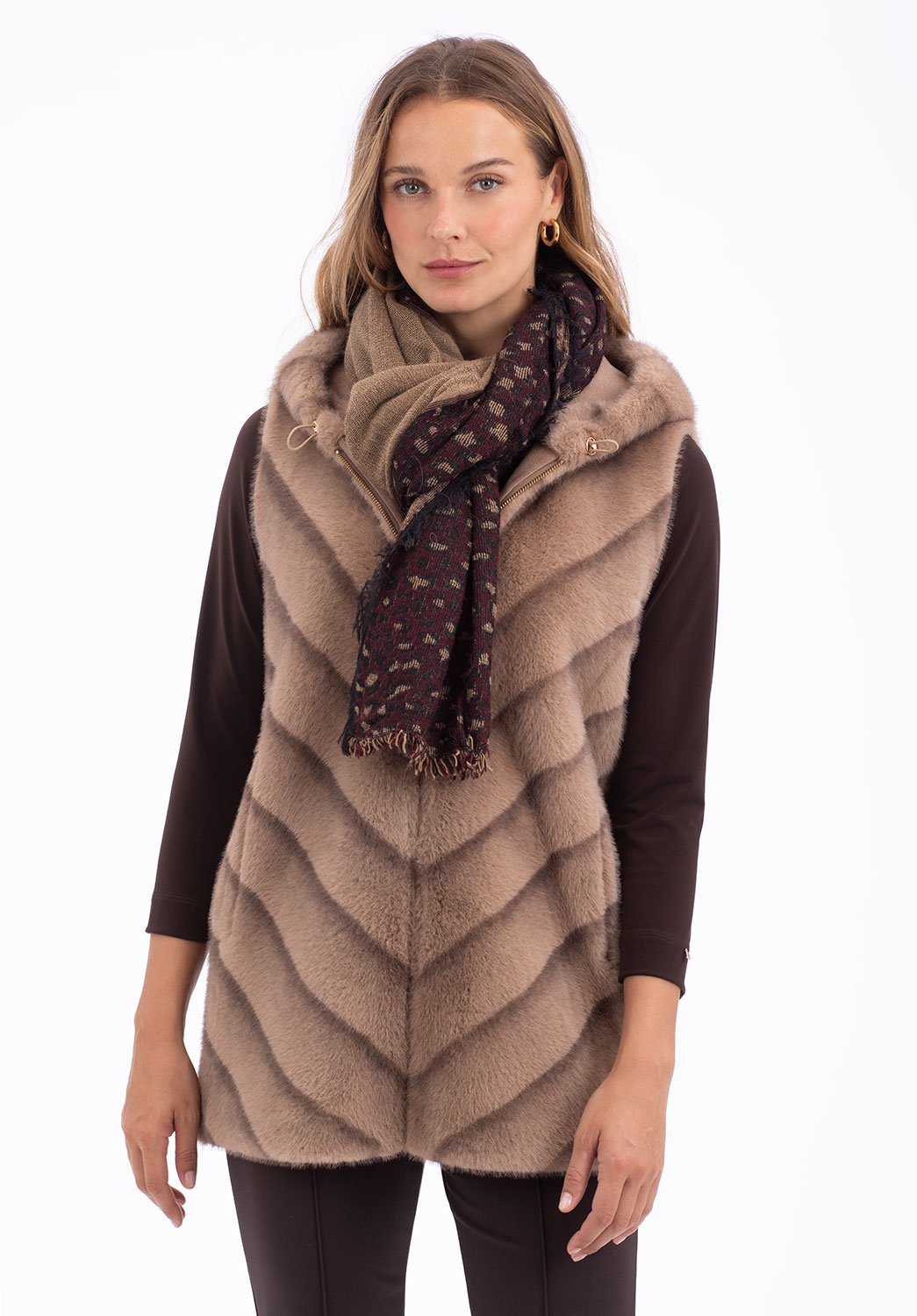 chaleco chic beige