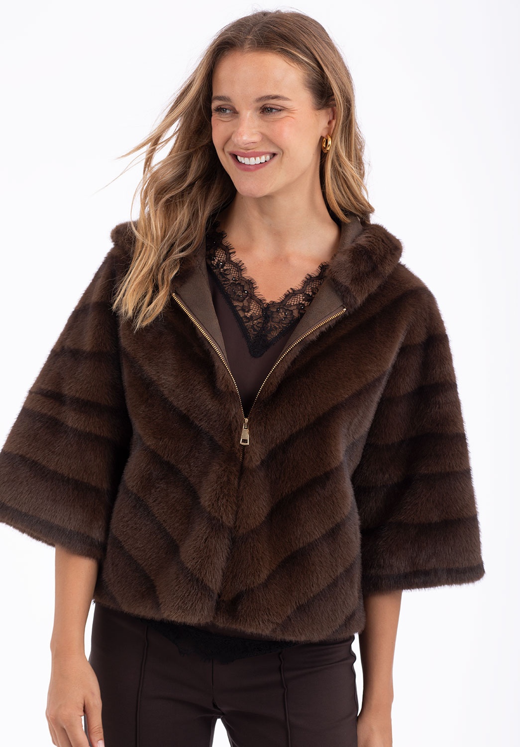 Chaqueta de Pelo Marrón