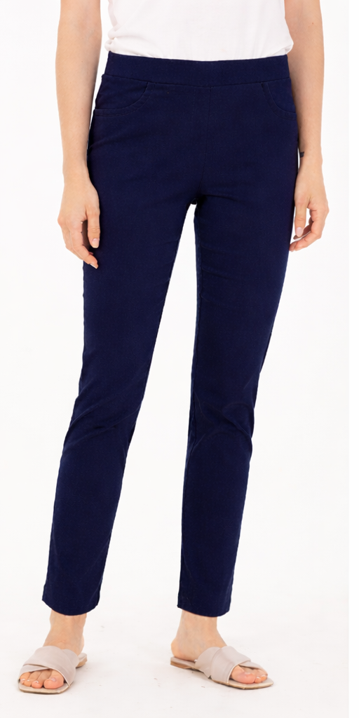 Pantalón Pitillo Tiro Alto Marino 3