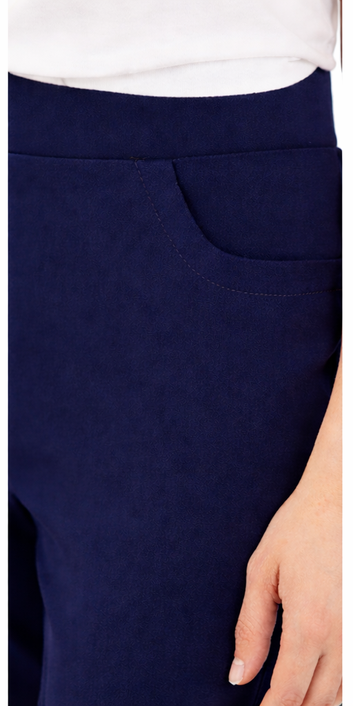 Pantalón Pitillo Tiro Alto Marino 4