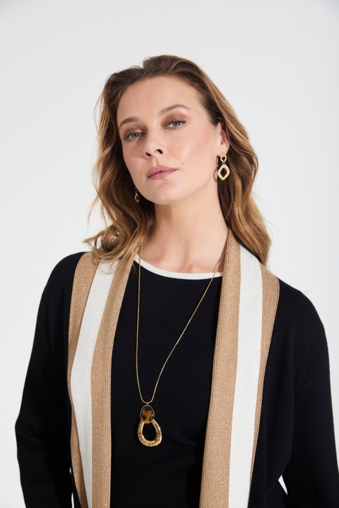 TWINSET Negro con rayas beige