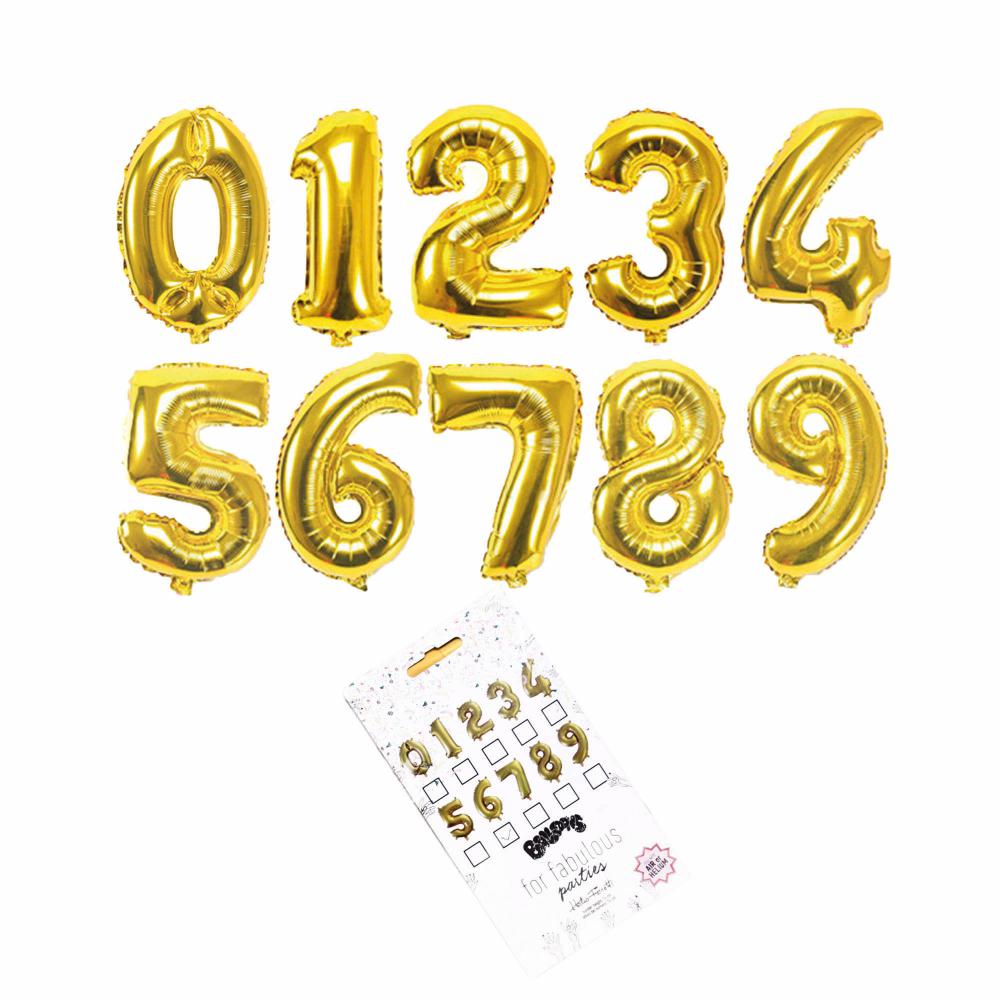 BALLOONS GOLD NUMBERS HF