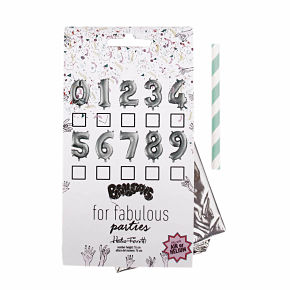 BALLOONS SILVER NUMBERS 80cm s30d HF - Item2
