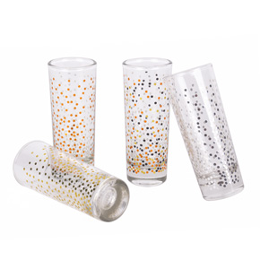 PACK 4 SHOT GLASSES PARTY DOTS HF - Item