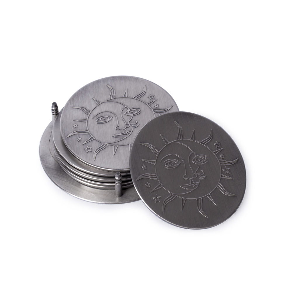 PACK OF 6 COASTER SUN AND MOON HF