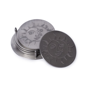 PACK OF 6 COASTER SUN AND MOON HF