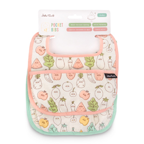 PACK 2 BABY BIB PINK AND GREEN HF - Item