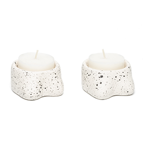 PACK OF 2 TITS CANDLE HOLDERS WHITE SMALL SIZE HF - Item1