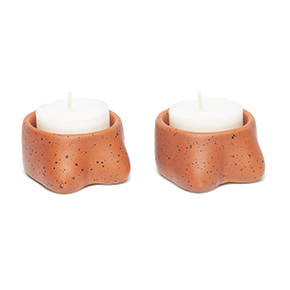 PACK OF 2 TITS CANDLE HOLDERS TERRACOTTA SMALL SIZE HF - Item1