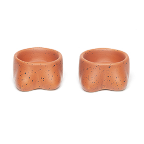 PACK OF 2 TITS CANDLE HOLDERS TERRACOTTA SMALL SIZE HF