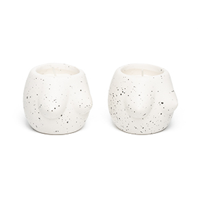 PACK OF 2 TITS CANDLE HOLDERS WHITE BIG SIZE HF - Item1