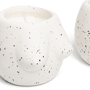 PACK OF 2 TITS CANDLE HOLDERS WHITE BIG SIZE HF - Item2