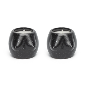 PACK OF 2 TITS CANDLE HOLDERS BLACK BIG SIZE HF - Item