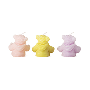 3 PACK OF 3 TEDY BEAR CANDLES HF - Item2