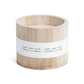 FRESH COTTON SCENTED WOODEN CANDLE HF - Item1