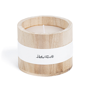 FRESH COTTON SCENTED WOODEN CANDLE HF