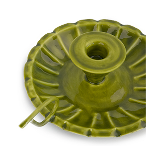 GREEN WATER LILY CANDLE HOLDER HF - Item1
