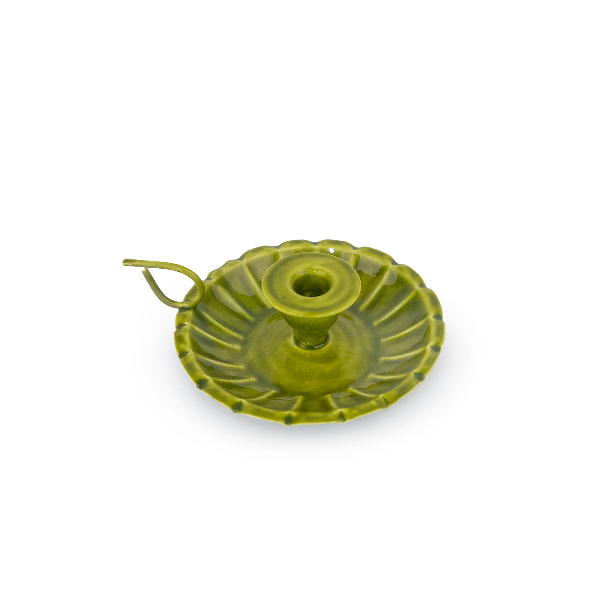 GREEN WATER LILY CANDLE HOLDER HF