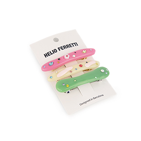 PACK OF 3 MULTICOLOR CLIPS HF - Item1