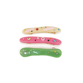 PACK OF 3 MULTICOLOR CLIPS HF