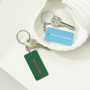 PACK OF 2 GREEN AND BLUE BADGE KEYCHAINS HF - Item2