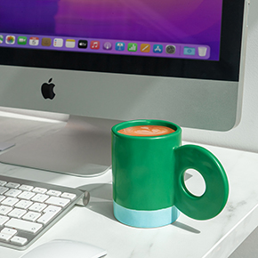 GREEN CERAMIC MUG HF - Item2
