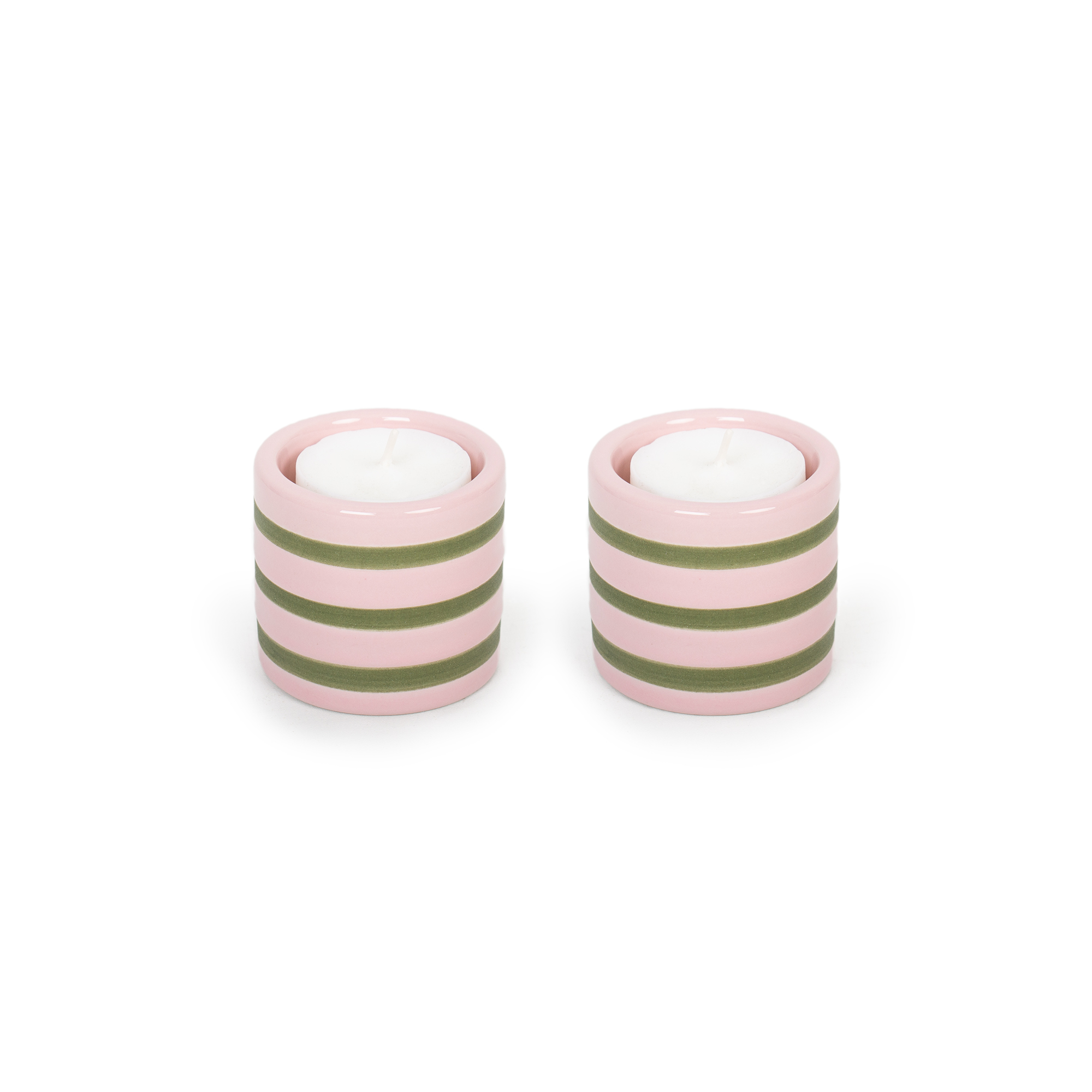 PACK OF 2 HARMONY CERAMIC CANDLE HOLDERS HF