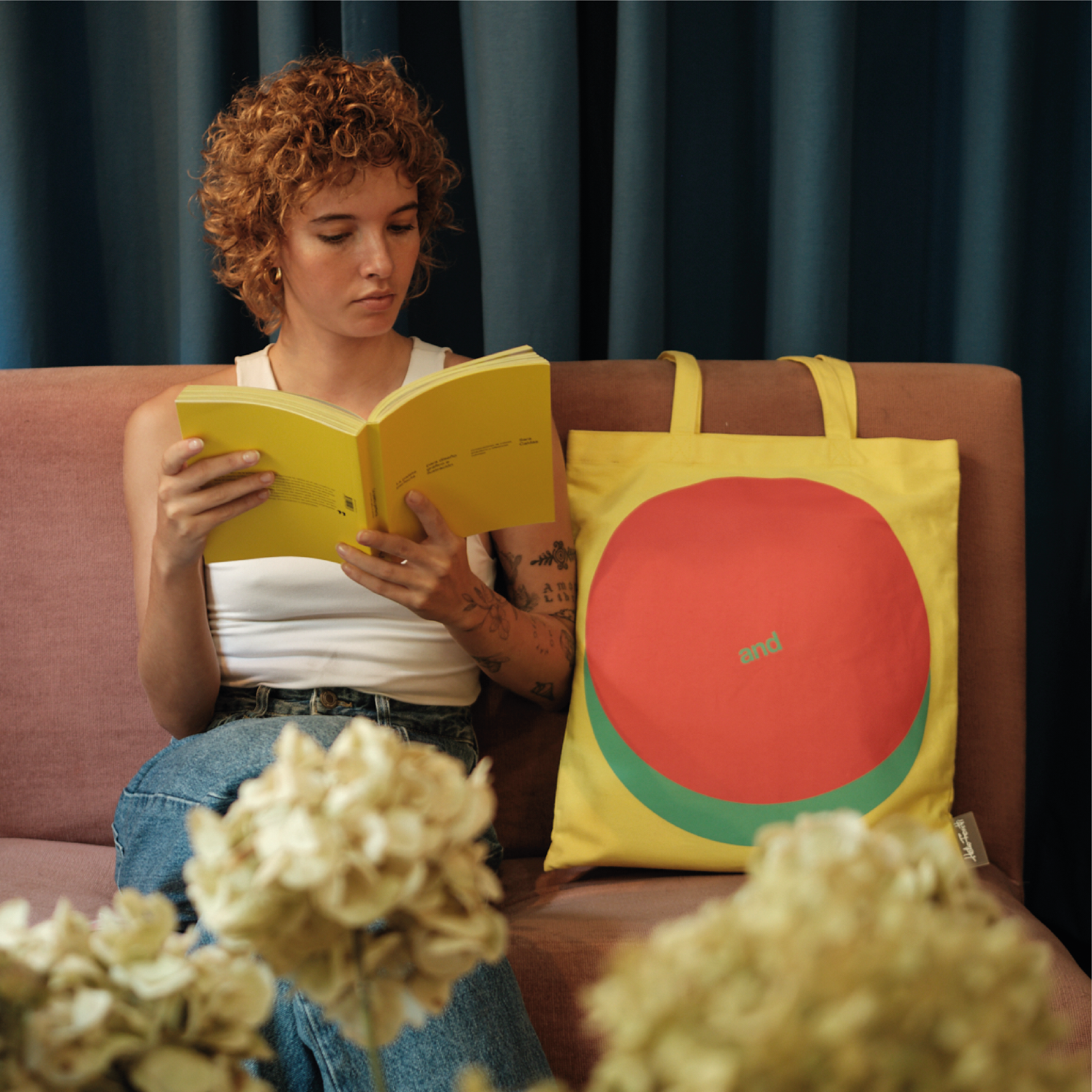 YELLOW HERE&NOW TOTE BAG HF