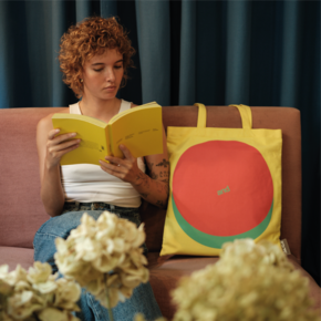 YELLOW HERE&NOW TOTE BAG HF