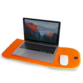 ORANGE PUFFY LAPTOP SLEEVE 15