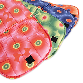 PUFFY FLORAL LAPTOP SLEEVE GREEN HF - Item3