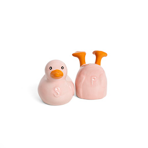 DUCK SALT AND PEPPER SHAKERS HF