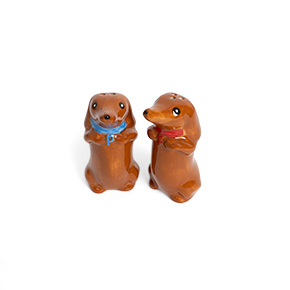 DACHSHUND SALT AND PEPPER SHAKERS HF - Item1
