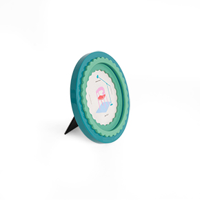 ROUND GLOSSY GREEN PHOTO FRAME HF - Item1