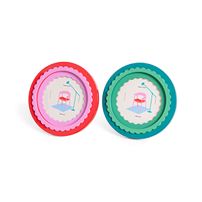 ROUND GLOSSY GREEN PHOTO FRAME HF - Item2