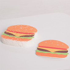 PACK OF 2 COMPRESSED HAMBURGER KITCHEN SPONGES HF - Item1