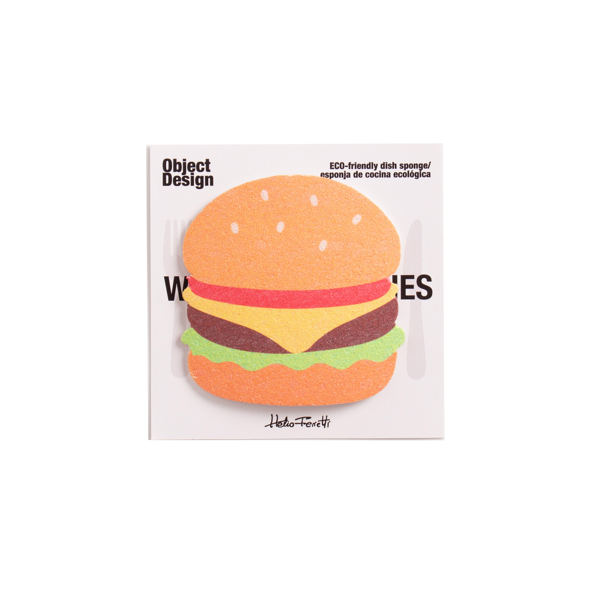 PACK OF 2 COMPRESSED HAMBURGER KITCHEN SPONGES HF